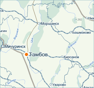 Карта Тамбов